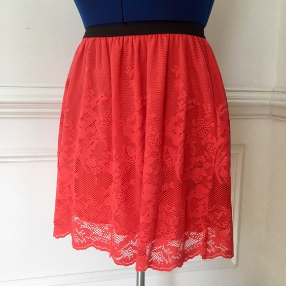 Francesca’s Orange Lace Skirt - Large - Picture 3 of 7